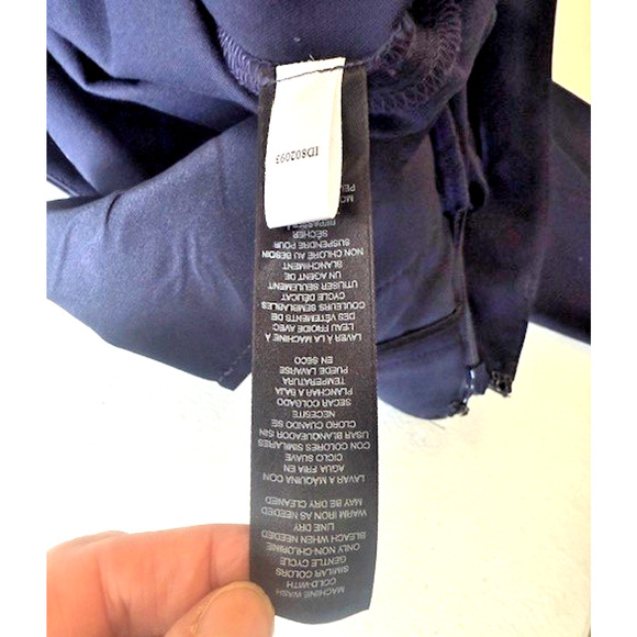 WHBM Navy Blue Back Seam Slim Leg Ankle Pants Slacks Size Zip Sz 12 Inseam 27 - Picture 8 of 11